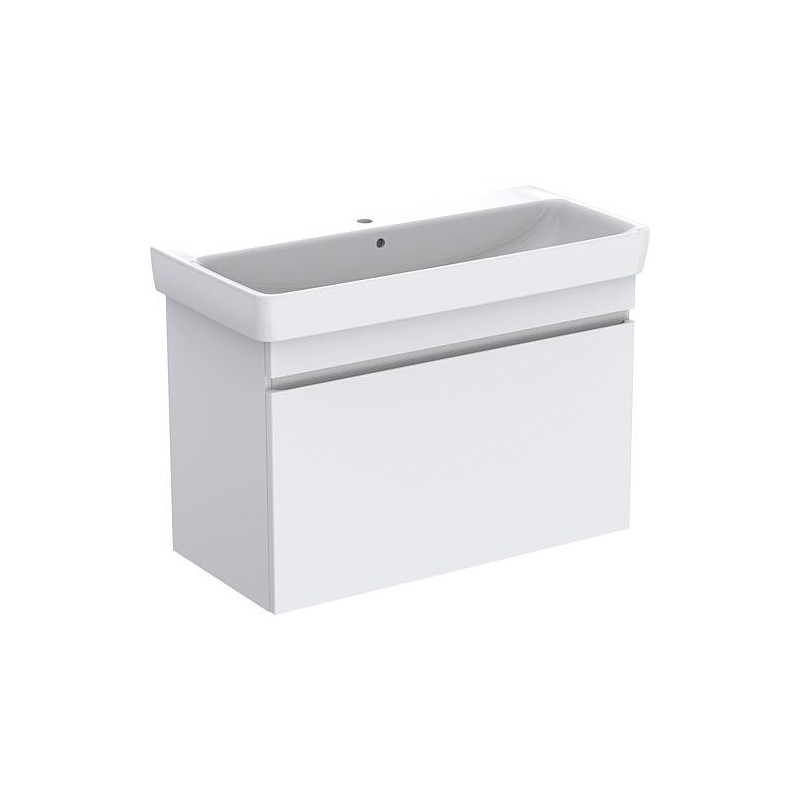 Meuble sous vasque+vasque céramique Geberit Renova Plan 850x616x480 mm blanc