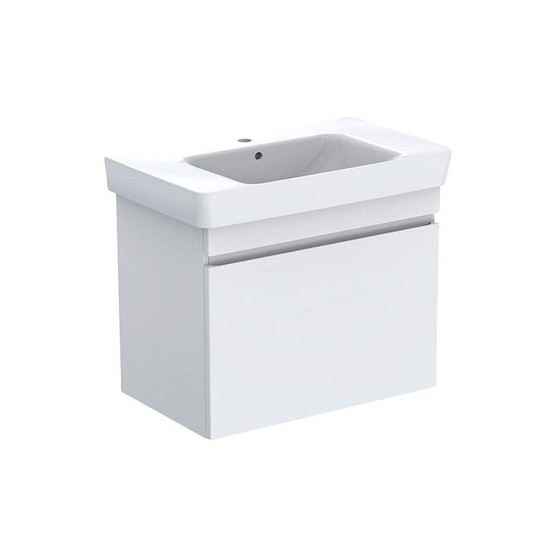 Meuble sous vasque+vasque céramique Geberit Renova Plan 900x616x480 mm blanc