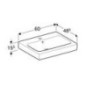 Vasque Geberit iCon 600x155x485 mm