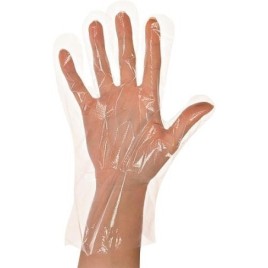 Gants en PEHD Polyclassic Strong, transparent, taille 9/L | martelé bloc, sachet