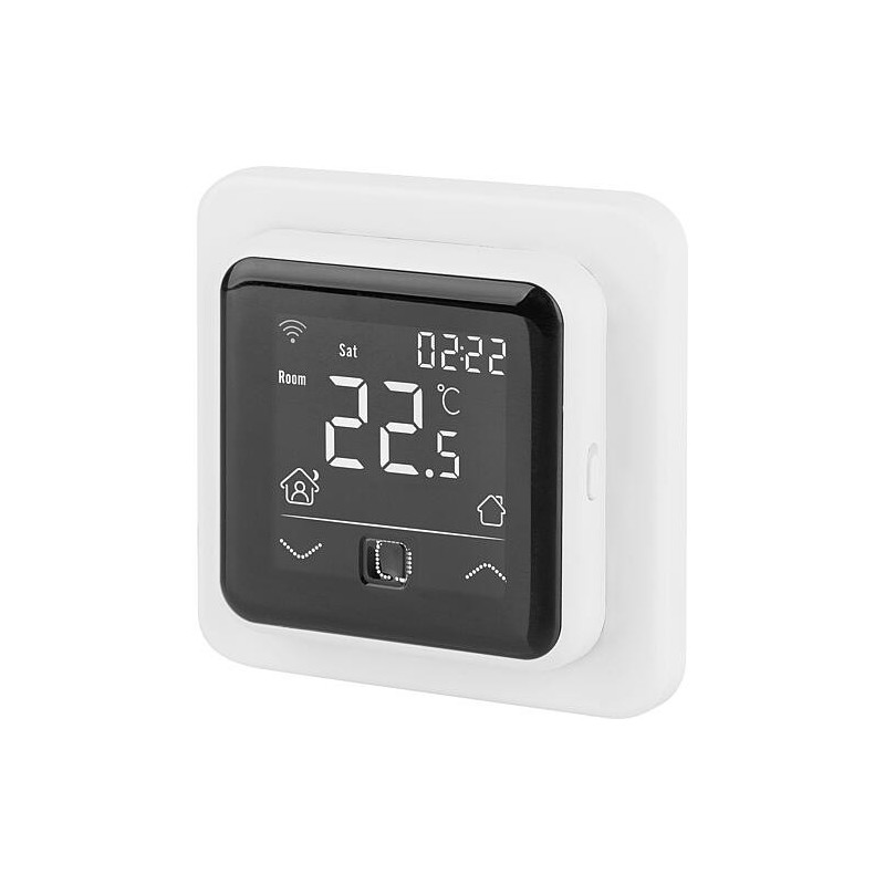 Thermostat d’ambiance digital encastré C16 Wifi, blanc avec capteur de sol