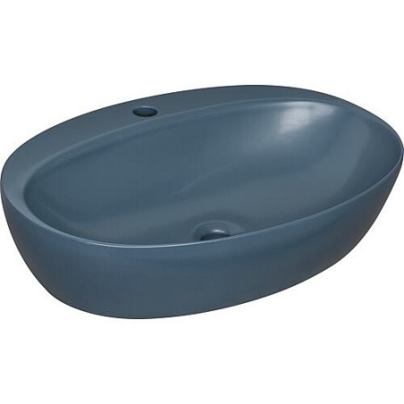 Vasque à poser Elanda 600x420mm céramique avec trou robinet blue royal