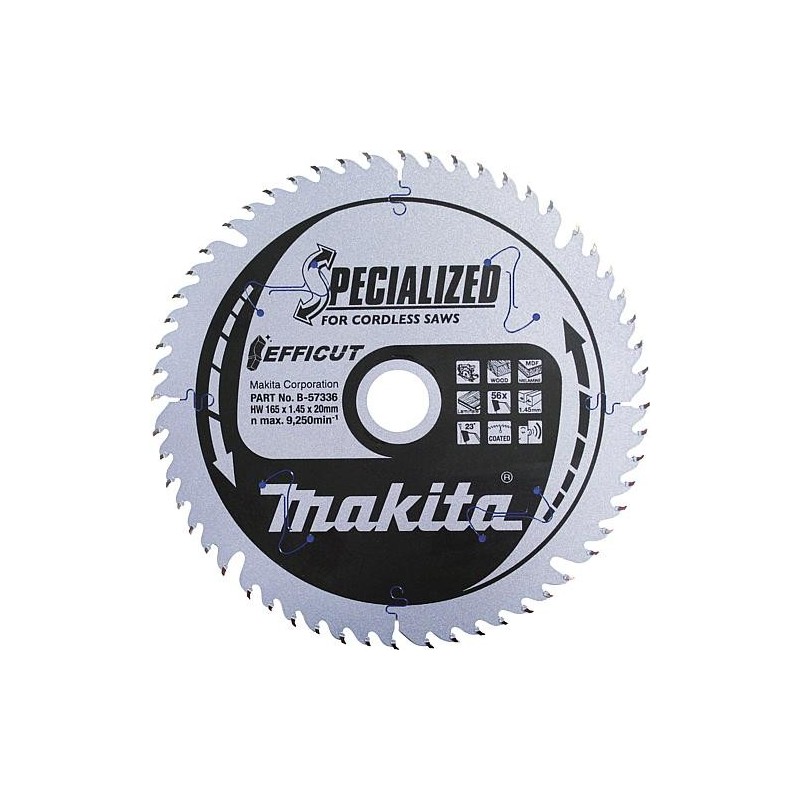 Lame de scie circulaire Makita Ø 165x20x1,45 mm avec 56 dents