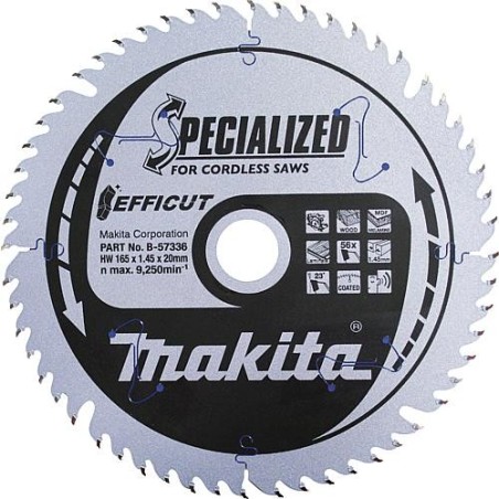 Lame de scie circulaire Makita Ø 165x20x1,45 mm avec 56 dents