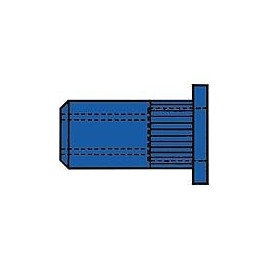 Ecrous à sertir en aveugle en acier torsadé tête réduite M 10 x 12 x 18 UE 100