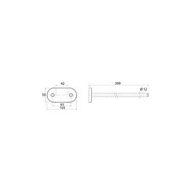 Porte-serviettes emco round, 2 bras 400mm, chrome