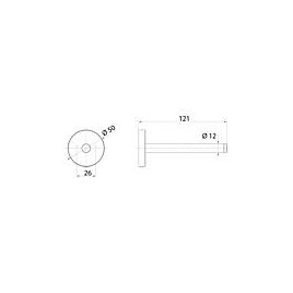 Porte-rouleau WC de réserve emco round, chrome