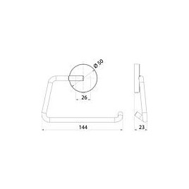 Porte-rouleau WC emco round sans couvercle, chrome