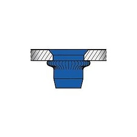 Ecrous à sertir en aveugle acier torsadé tête fraisée M 5 x 7 x 13,5 UE 500