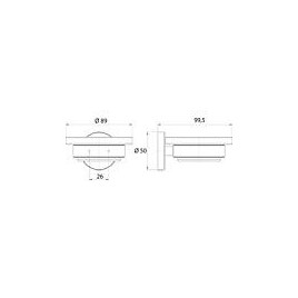 Porte-savon emco round, partie en verre satiné, chrome