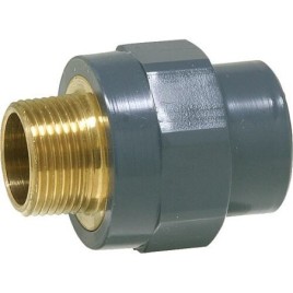 Mamelon de transition PVC-U male Ø 20mm x DN 15 (1/2")