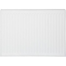 Radiateur profilé PLATELLA V6 avec raccordement central, type 21/600/800, couleur blanc RAL 9016