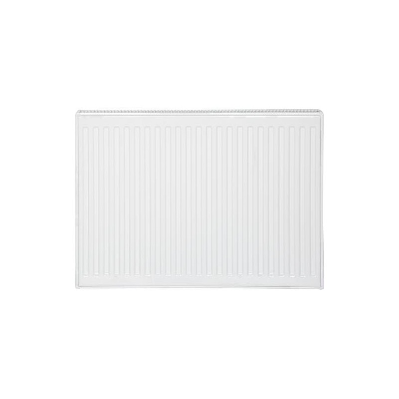 Radiateur profilé PLATELLA V6 avec raccordement central, type 21/600/800, couleur blanc RAL 9016