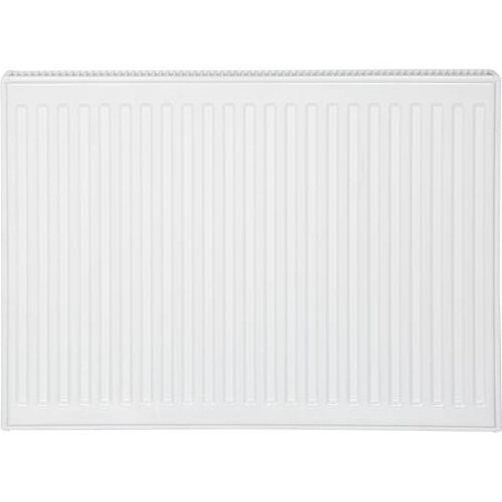 Radiateur profilé PLATELLA V6 avec raccordement central, type 21/600/800, couleur blanc RAL 9016