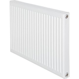 Radiateur profilé PLATELLA V6 avec raccordement central, type 21/600/800, couleur blanc RAL 9016