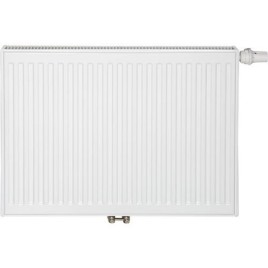 Radiateur profilé PLATELLA V6 avec raccordement central, type 21/600/800, couleur blanc RAL 9016