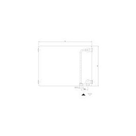 Radiateur profilé PLATTELLA V6 L raccordement standard 6-fois, type 22/500/900, couleur blanc RAL 9016