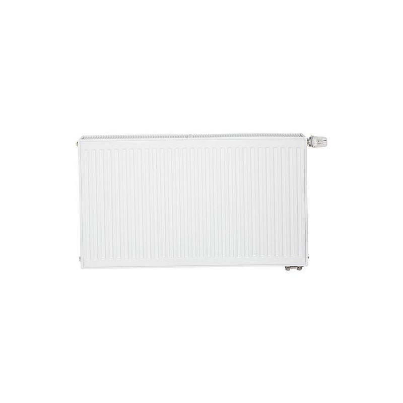 Radiateur profilé PLATTELLA V6 L raccordement standard 6-voies, type 33/600/900, couleur blanc RAL 9016