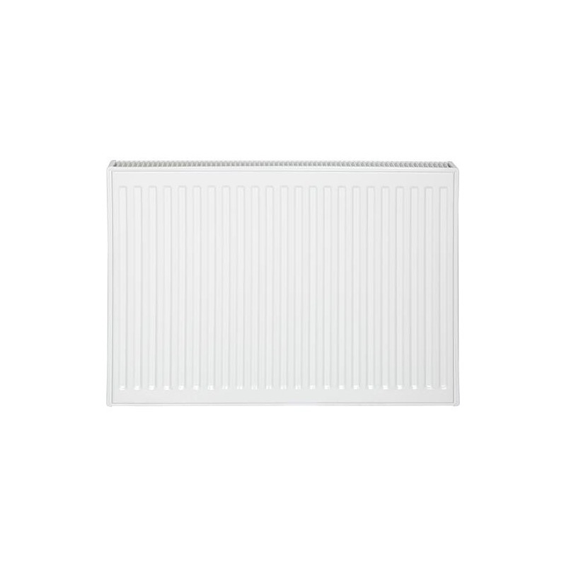 Radiateur profilé PLATTELLA V6 L raccordement standard 6-voies, type 21/400/1400, couleur blanc RAL 9016