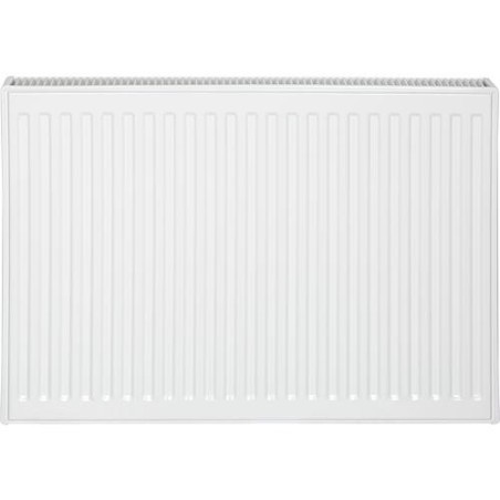 Radiateur profilé PLATTELLA V6 L raccordement standard 6-voies, type 21/400/1400, couleur blanc RAL 9016