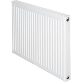 Radiateur profilé PLATTELLA V6 L raccordement standard 6-voies, type 21/400/1400, couleur blanc RAL 9016