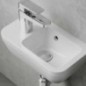 Lave-mains VitrA Integra avec trou robinet 370 x 220 mm HL gauche avec trop-plein blanc