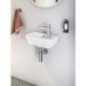 Lave-mains VitrA Integra avec trou robinet 370 x 220 mm HL gauche avec trop-plein blanc