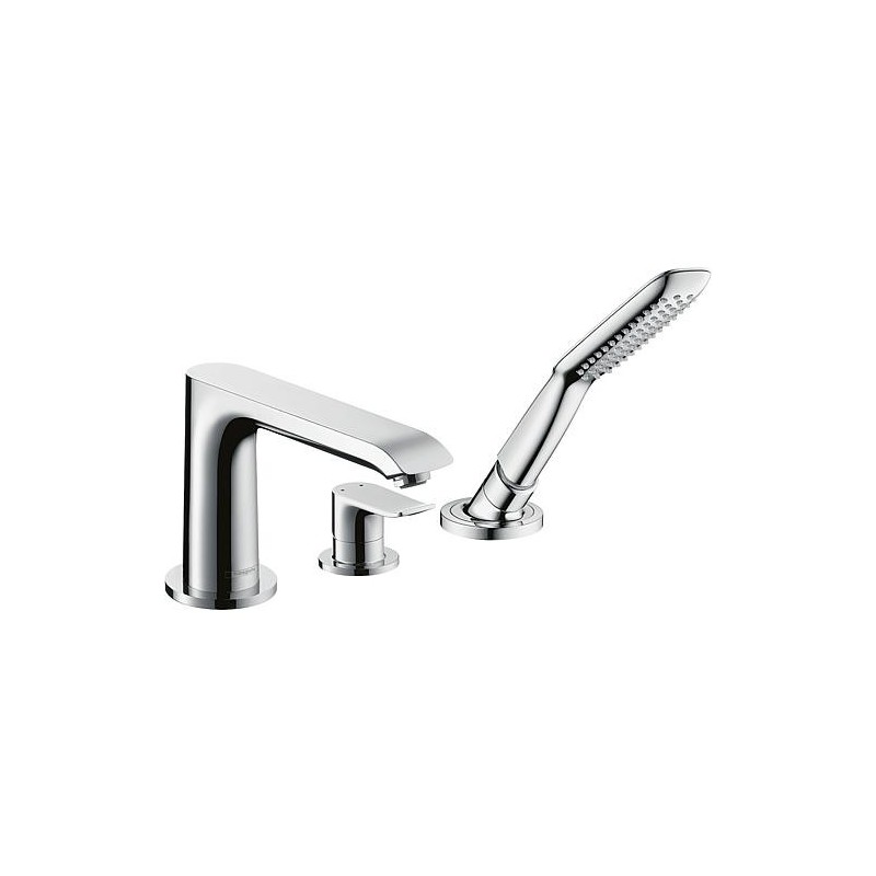 Mélangeur baignoire 3 trous Hansgrohe Metris saillie 194 mm chrome