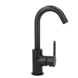 Mitigeur lavabo Enzan Nero sans garniture d’écoulement, noir mat, entraxe 120mm