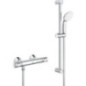 Set Thermostat de douche Grohe Grohtherm 500 avec barre de douche 900 mm, douchette Ø 100 mm et flexible de douche chrome