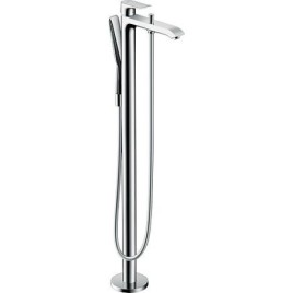 Mitigeur de baignoire Hansgrohe Metris montage au sol avec douchette saillie 209 mm chrome