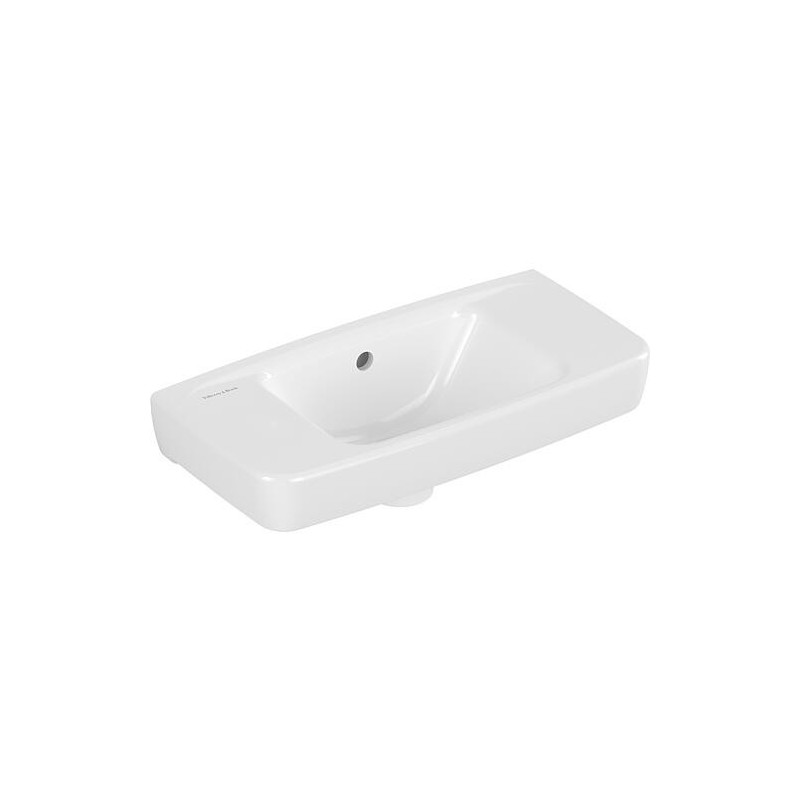 Lave-mains Villeroy & Boch NEWO carré 500x155x240 mm, trou robinet gauche et droite pré-perforé