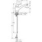 Mitigeur d’évier Hansa Hansamix basse pression tube CU saillie 203 mm chrome