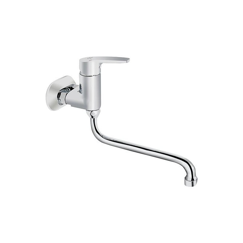 Mitigeur d’évier mural Heinrichschulte Alpha 350 Bec orientable Saillie 330 mm chrome