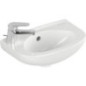 Lave-mains Villeroy & Boch NEWO rond 400x145x255 mm trou robinet à gauche