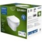 Combi-Pack Duravit No.1 Compact chasse d’eau basse position, sans rebord, avec Softclose, blanc