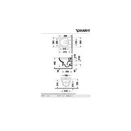 Combi-Pack Duravit No.1, sans rebord, avec Softclose, blanc