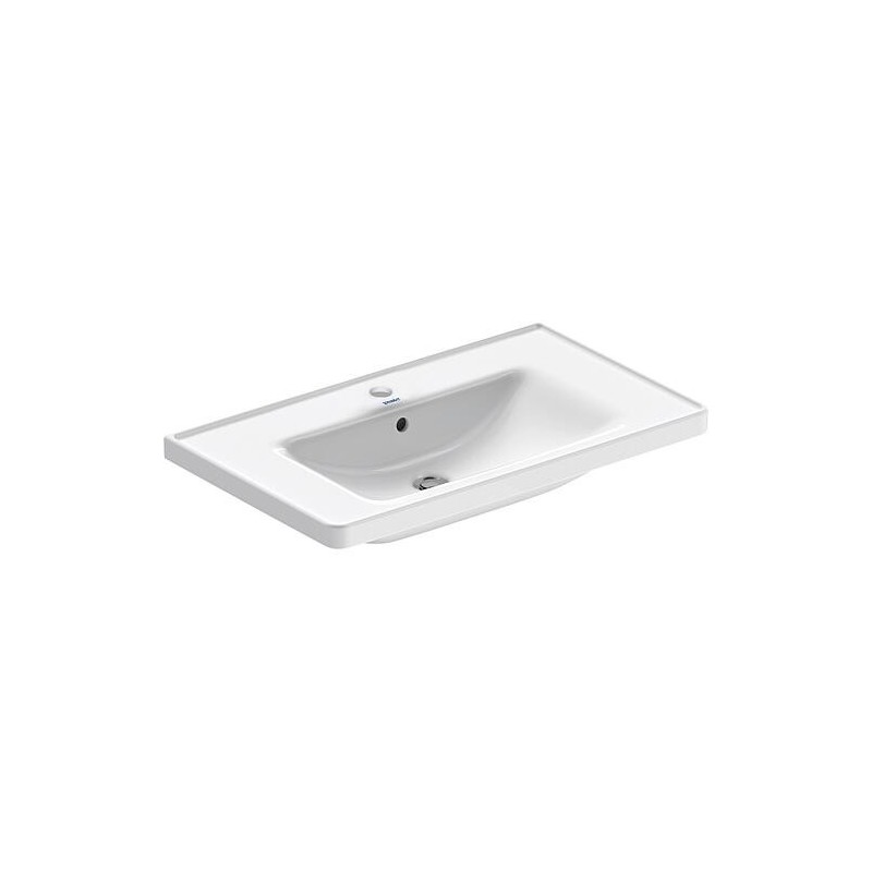 Meuble vasque Duravit D-Neo, lxHxP: 800 x 165 x 480 mm, avec trop plein, 1 trou robinet, blanc