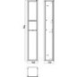 Module WC emco asis 150 alu/optiwhite 964 mm butée réversible