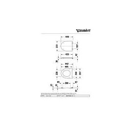 Abattant WC Duravit No.1 sans Softclose, charnières inox, blanc