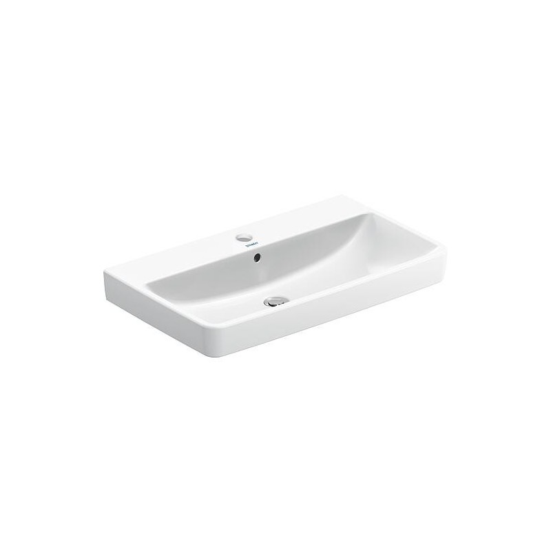 Vasque Duravit No. 1 lxHxP: 800 x 175 x 460 mm, avec trop-plein, avec 1 trou robinet, blanc