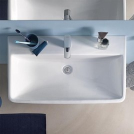 Vasque Duravit No. 1 lxHxP: 800 x 175 x 460 mm, avec trop-plein, avec 1 trou robinet, blanc