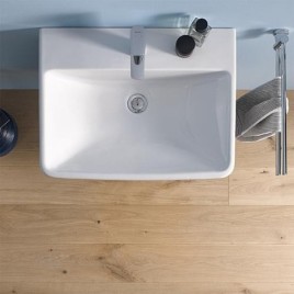 Vasque Duravit No. 1 lxHxP: 800 x 175 x 460 mm, avec trop-plein, avec 1 trou robinet, blanc