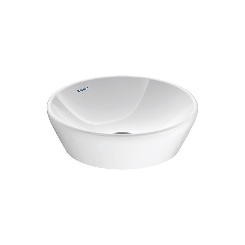 Vasque à poser Duravit D-Neo ØxH: 400 x 125 mm, sans trop-plein, sans trou robinet, blanc