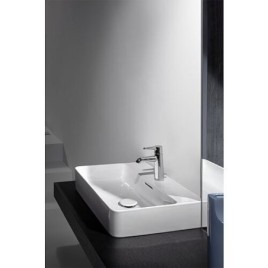 Vasque à poser Laufen Val 600x155x420 mm 1 trou robinet avec trop-plein, blanc poncé