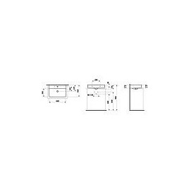 Vasque à poser Laufen Val 600x155x420 mm 1 trou robinet avec trop-plein, blanc poncé