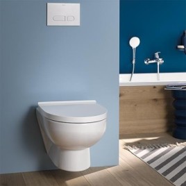 WC suspendu Duravit No.1 Compact, sans rebord, saillie 480mm, blanc