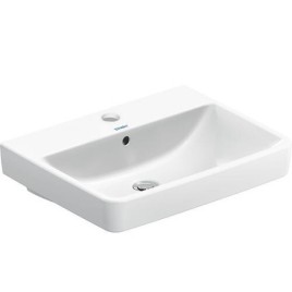 Vasque Duravit No. 1 lxHxP: 600 x 175 x 460 mm, avec trop-plein, avec 1 trou robinet, blanc