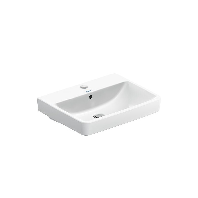 Vasque Duravit No. 1 lxHxP: 600 x 175 x 460 mm, avec trop-plein, avec 1 trou robinet, blanc