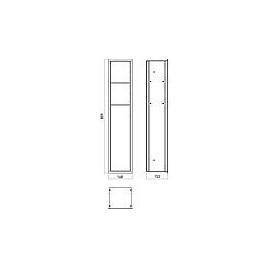 Module WC emco (Public) asis 150 809 mm aluminium butée à droite